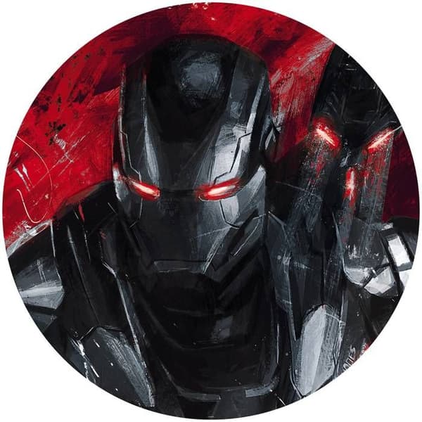 självhäftande rund panoramatapet the Avengers röd och grå - Ø 128 cm - 612048