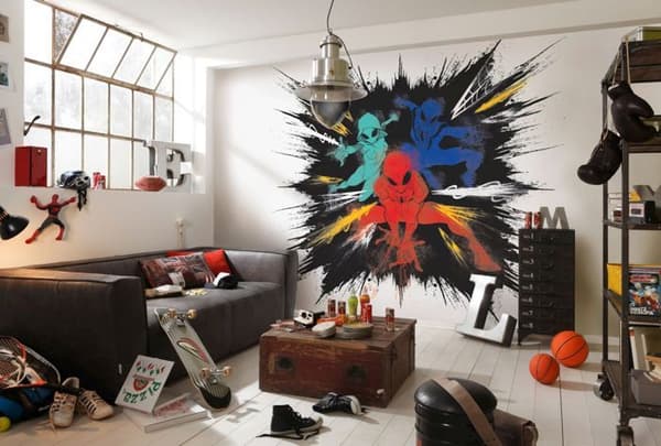 panoramatapet Flerfärgad Spiderman - 300 x 280 cm - 612102