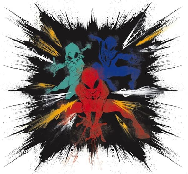panoramatapet Flerfärgad Spiderman - 300 x 280 cm - 612102