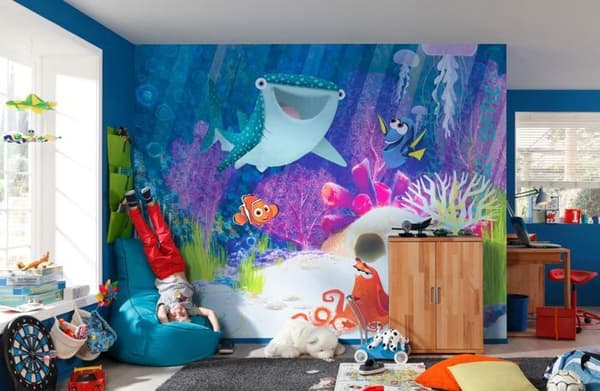 panoramatapet vattenfest Doris flerfärgad - 300 x 280 cm - 612104