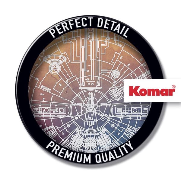 rund panoramatapet Star Wars orange och blå - Ø 128 cm - 612026