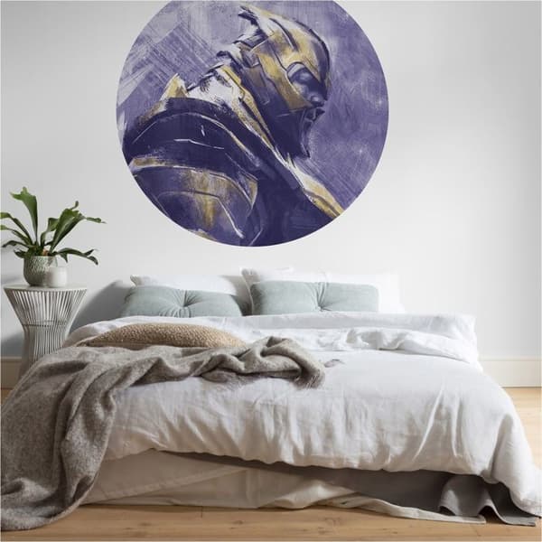 självhäftande rund panoramatapet the avengers lila - Ø 128 cm - 612049