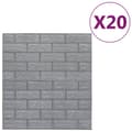 Pikkukuva 3 / 8: vidaXL 3D Tapetti tiilet itsekiinnittyvä 20 kpl antrasiitti -  Tapetit