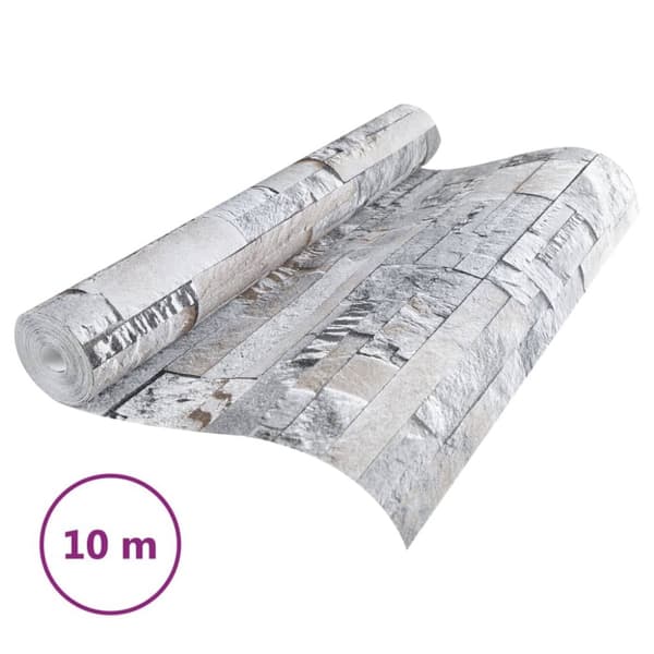 vidaXL Tapetti 3D kivityyli harmaa ja ruskea -  Tapetit