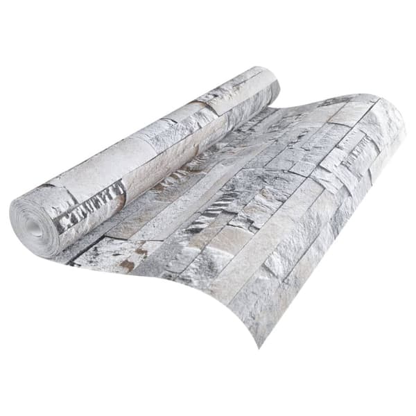vidaXL Tapetti 3D kivityyli harmaa ja ruskea -  Tapetit