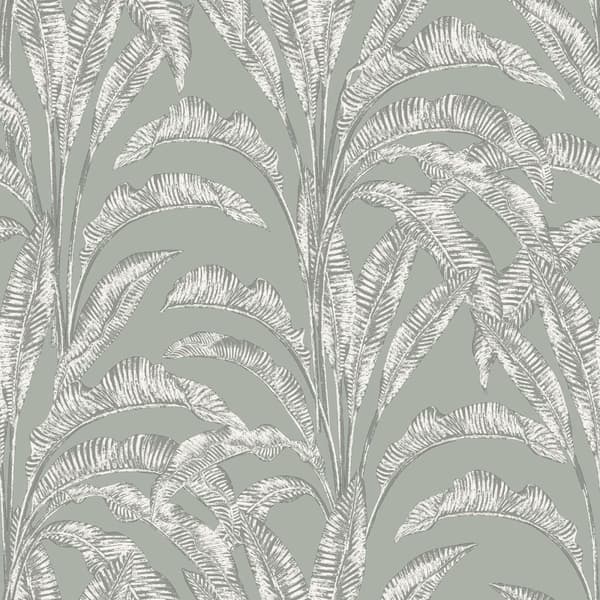 Muriva Sansa Leaf Vinyl Texturerad Tapet Green One Size
