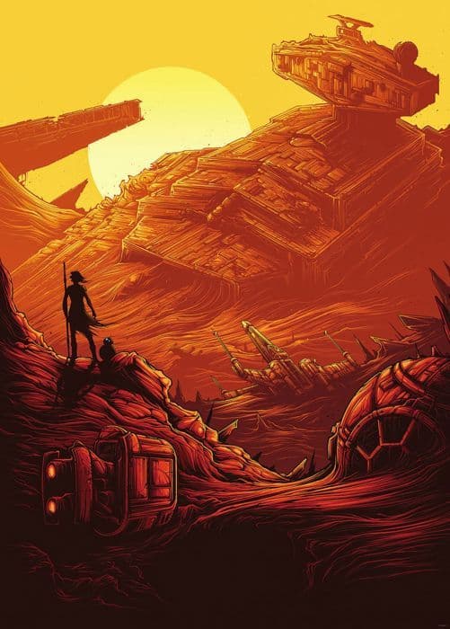 panorama tapet Star Wars varm orange - 200 x 280 cm - 612082