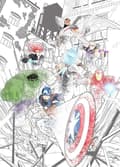 Miniatyrbild 1 av 3: panorama tapet the Avengers flerfärgad på vitt - 200 x 280 cm - 612087