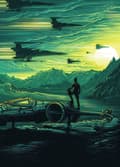 Miniatyrbild 1 av 3: Panoramisk tapet - Sanders &amp; Sanders - Star Wars - Grön - 200 x 280 cm - Non-woven