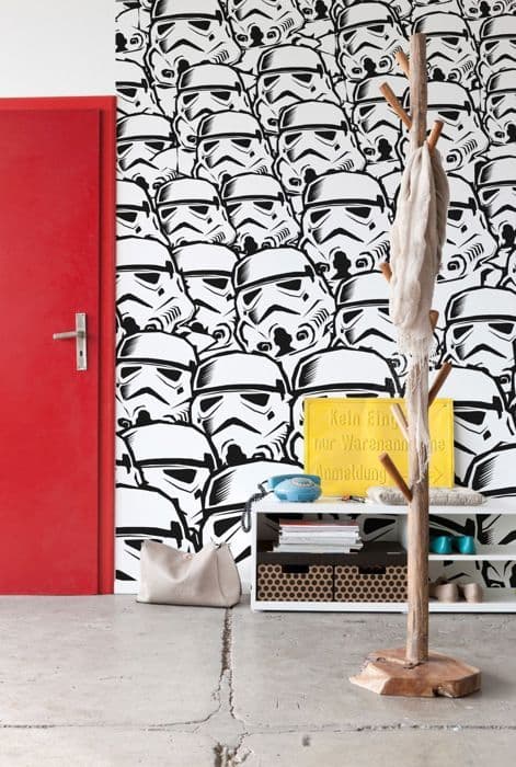 panorama tapet Star Wars svart och vitt - 250 x 280 cm - 612094
