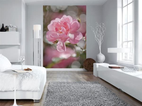 panoramatapet rosa bukett - 184 x 254 cm - 612298