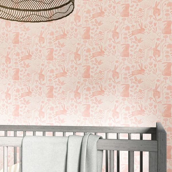 Harlequin Into The Meadow Hare Wallpaper