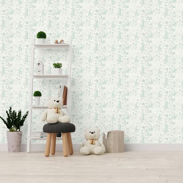 Harlequin Into The Meadow Hare Wallpaper