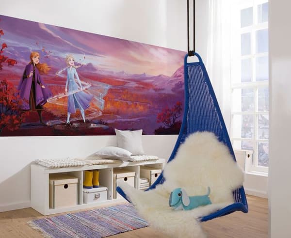 Panoramatapeter - Sanders &amp; Sanders - Frozen lila - 368 x 127 cm - 100% ekologiskt - Barnmotiv
