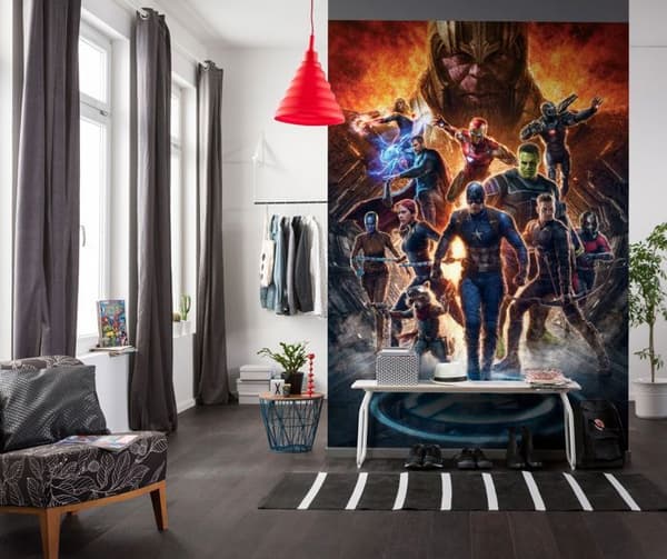 panorama tapet the Avengers flerfärgad - 200 x 280 cm - 612091