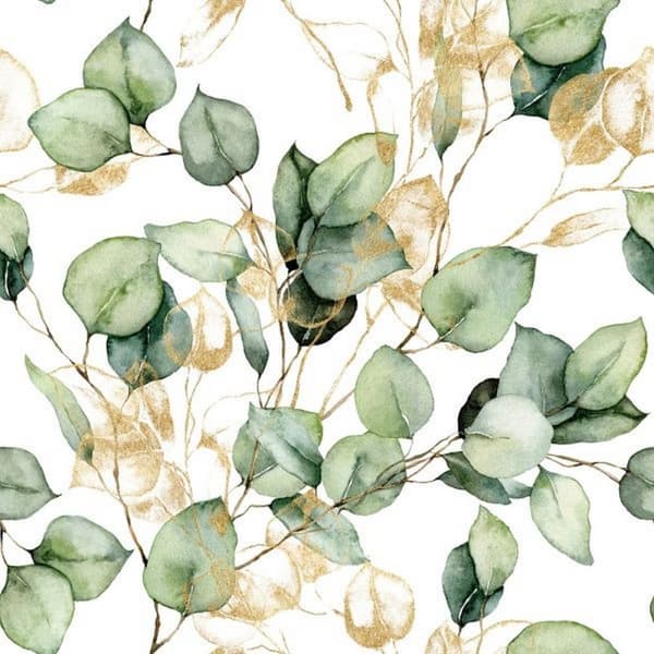 Muriva Eucalyptus Wallpaper Green/Gold One Size