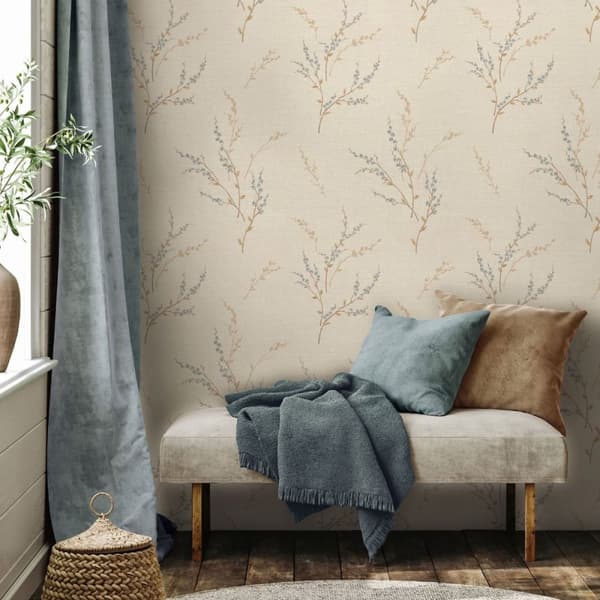 Belgravia Carmella Floral Textured Vinyl Wallpaper