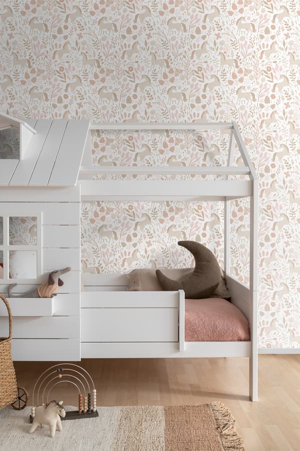 ESTAhome tapet enhjørninger beige 0.53 x 10.05 m