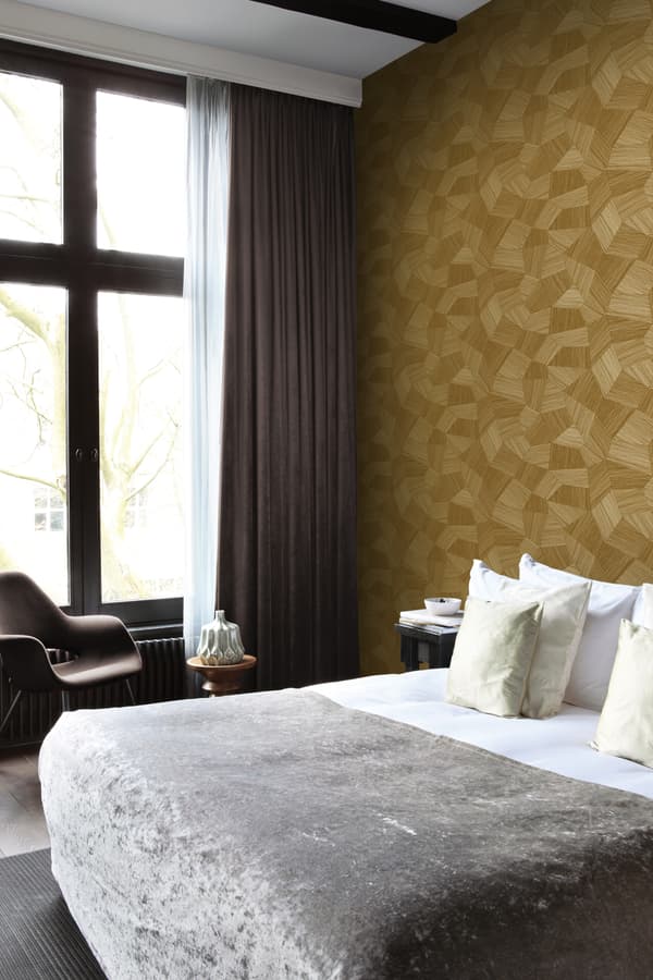 Origin Wallcoverings tapet tredimensionell grafik varmt guld 0.53 x 10.05 m