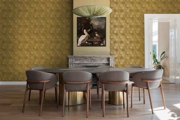 Origin Wallcoverings tapet 3d vaxkakemotiv guld 0.53 x 10.05 m