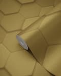 Miniatyrbild 8 av 8: Origin Wallcoverings tapet 3d vaxkakemotiv guld 0.53 x 10.05 m