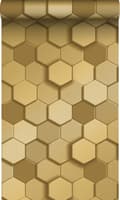 Miniatyrbild 1 av 8: Origin Wallcoverings tapet 3d vaxkakemotiv guld 0.53 x 10.05 m