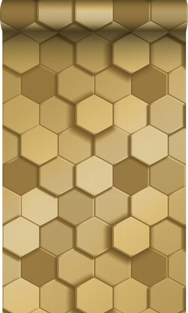 Origin Wallcoverings tapet 3d vaxkakemotiv guld 0.53 x 10.05 m