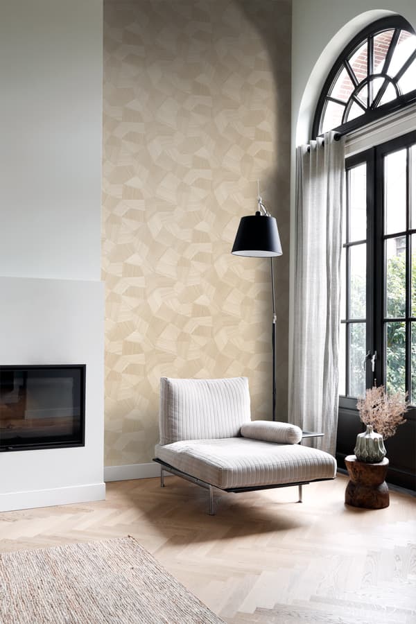 Origin Wallcoverings tapet 3D grafik sandfarvet 0.53 x 10.05 m