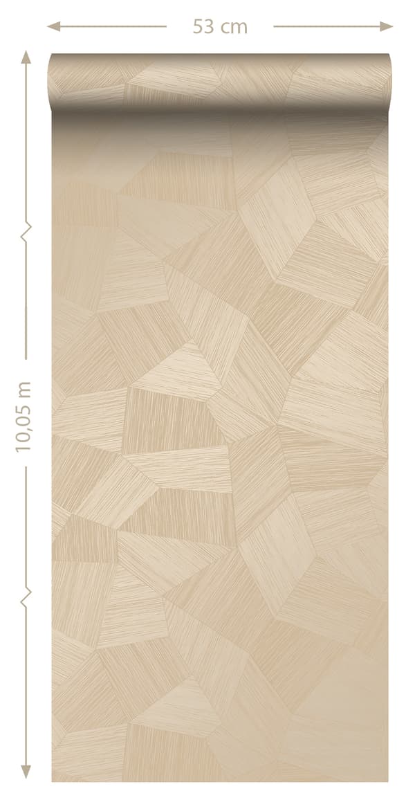 Origin Wallcoverings tapet tredimensionell grafik sandfärgad 0.53 x 10.05 m