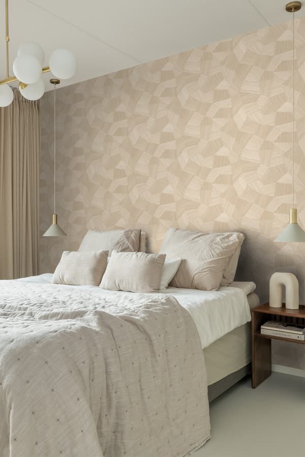 Origin Wallcoverings tapet tredimensionell grafik sandfärgad 0.53 x 10.05 m