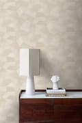 Miniatyrbillede 3 af 7: Origin Wallcoverings tapet 3D grafik off-hvidt 0.53 x 10.05 m