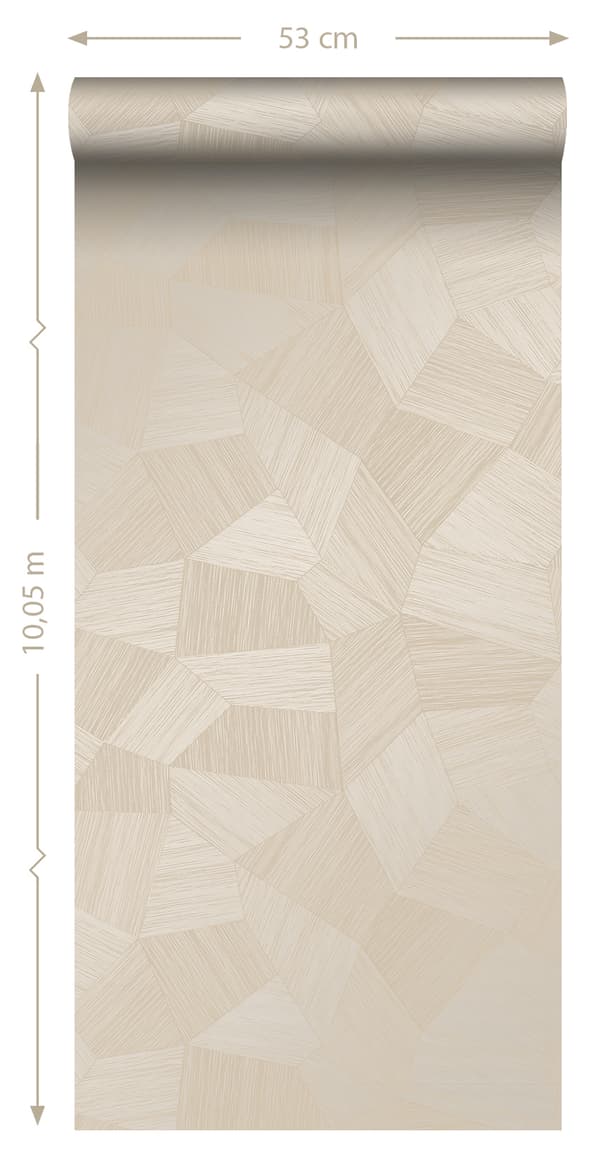 Origin Wallcoverings tapet 3D grafik off-hvidt 0.53 x 10.05 m