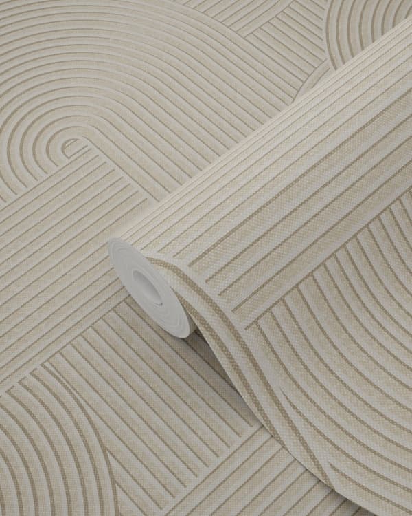 Origin Wallcoverings tapet tredimensionell grafik sandfärgat 0.53 x 10.05 m