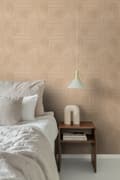 Miniatyrbillede 4 af 8: Origin Wallcoverings tapet 3D grafik lys terracotta rød 0.53 x 10.05 m