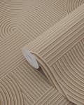 Miniatyrbillede 7 af 8: Origin Wallcoverings tapet 3D grafik lys terracotta rød 0.53 x 10.05 m