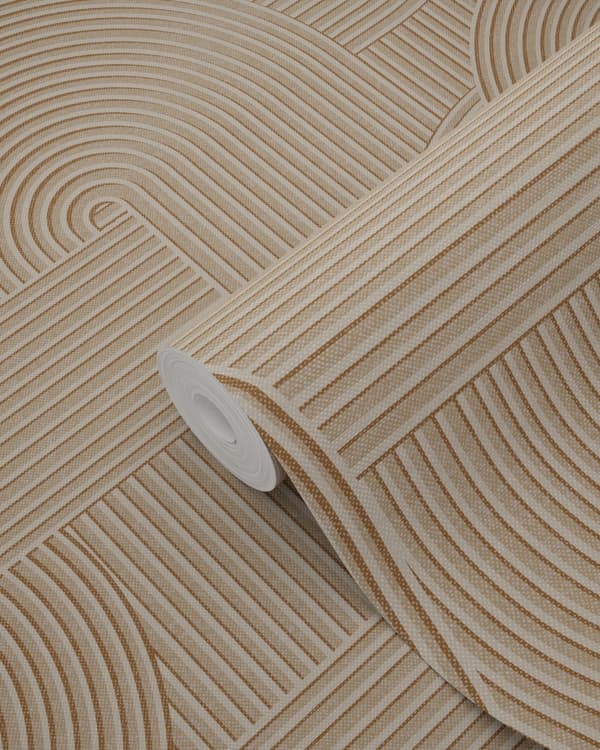 Origin Wallcoverings tapet 3D grafik lys terracotta rød 0.53 x 10.05 m