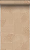 Miniatyrbillede 1 af 8: Origin Wallcoverings tapet 3D grafik lys terracotta rød 0.53 x 10.05 m