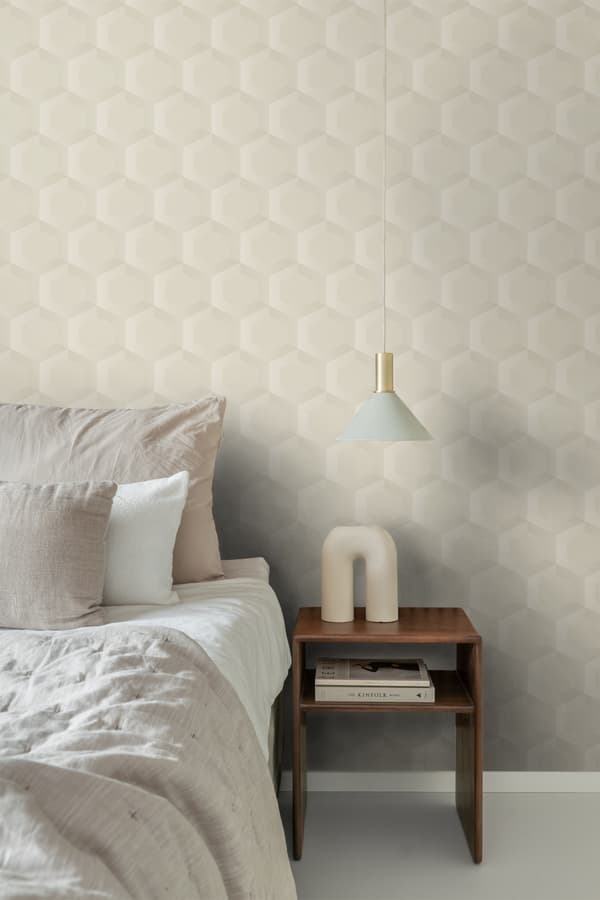 Origin Wallcoverings tapet 3d vaxkakemotiv ljusbeige 0.53 x 10.05 m