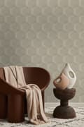 Miniatyrbillede 5 af 8: Origin Wallcoverings tapet 3d bikagemotiv sandfarvet 0.53 x 10.05 m