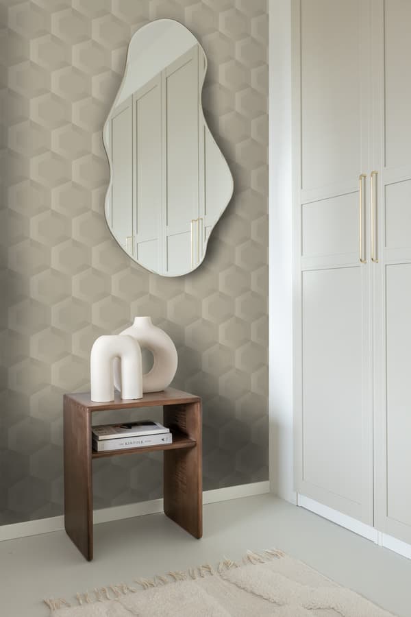 Origin Wallcoverings tapet 3d bikagemotiv sandfarvet 0.53 x 10.05 m
