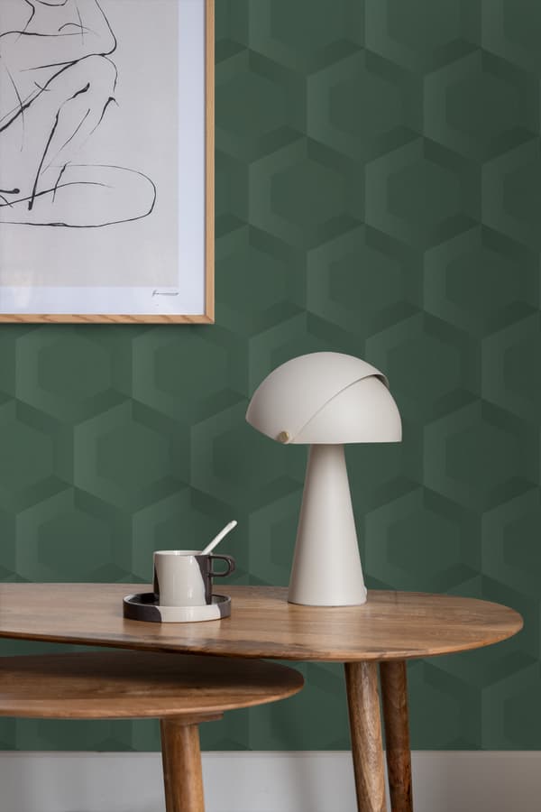 Origin Wallcoverings tapet 3d bikagemotiv mørkegrønt 0.53 x 10.05 m