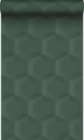 Miniatyrbillede 1 af 8: Origin Wallcoverings tapet 3d bikagemotiv mørkegrønt 0.53 x 10.05 m