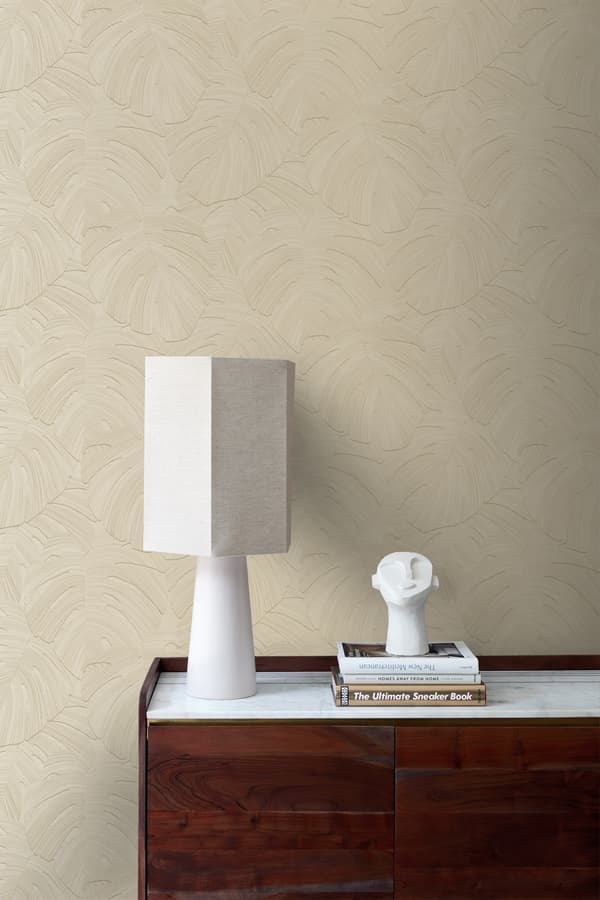 Origin Wallcoverings tapet tropiske blade mulvarpegråt 0.53 x 10.05 m