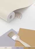 Miniatyrbillede 7 af 8: ESTAhome tapet regnbuer lilla og beige og hvidt 0.53 x 10.05 m