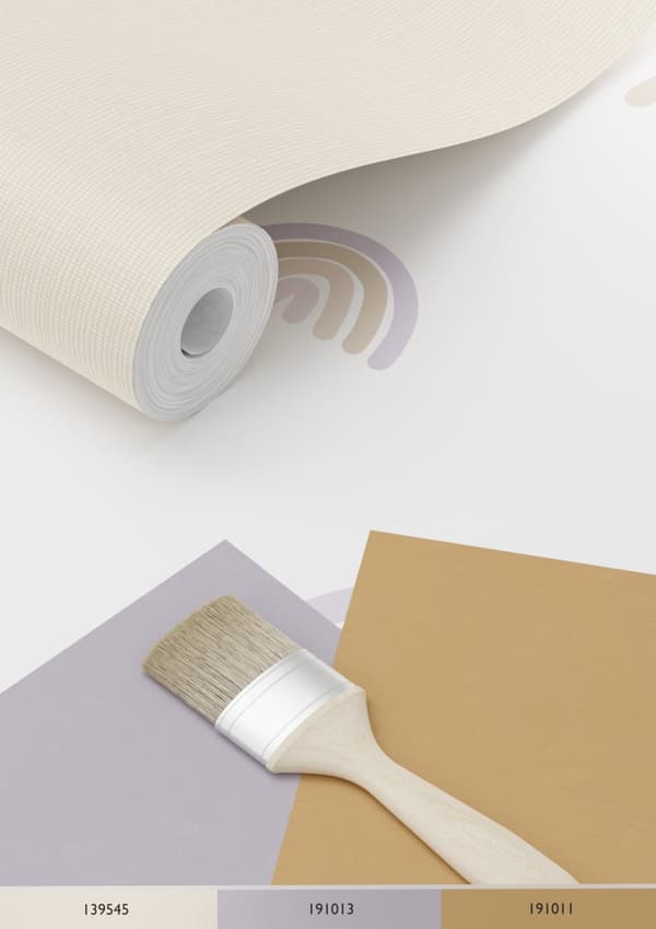 ESTAhome tapet regnbuer lilla og beige og hvidt 0.53 x 10.05 m