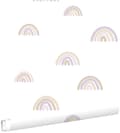 Miniatyrbillede 1 af 8: ESTAhome tapet regnbuer lilla og beige og hvidt 0.53 x 10.05 m