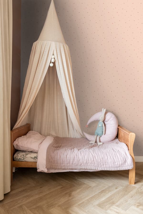 ESTAhome tapet små stjärnor milt rosa 0.53 x 10.05 m