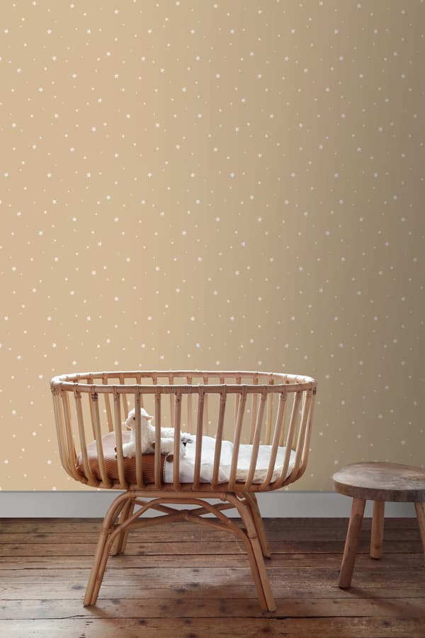 ESTAhome tapet små stjärnor beige 0.53 x 10.05 m