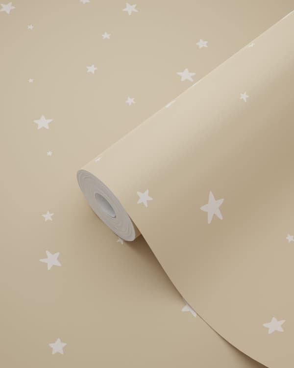 ESTAhome tapet små stjärnor beige 0.53 x 10.05 m