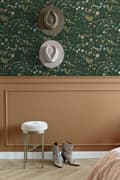 Miniatyrbillede 2 af 7: ESTAhome tapet vilde blomster mørkegrønt 0.53 x 10.05 m